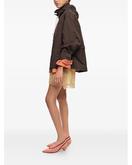 Bimba Y Lola Brown Hooded Zip Jacket