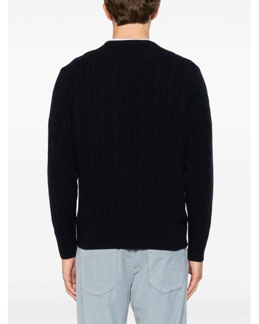 Lacoste Blue Cable-Knit Sweater for men