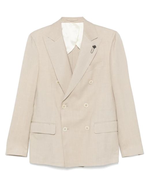 メンズ Lardini ダブルジャケット Natural
