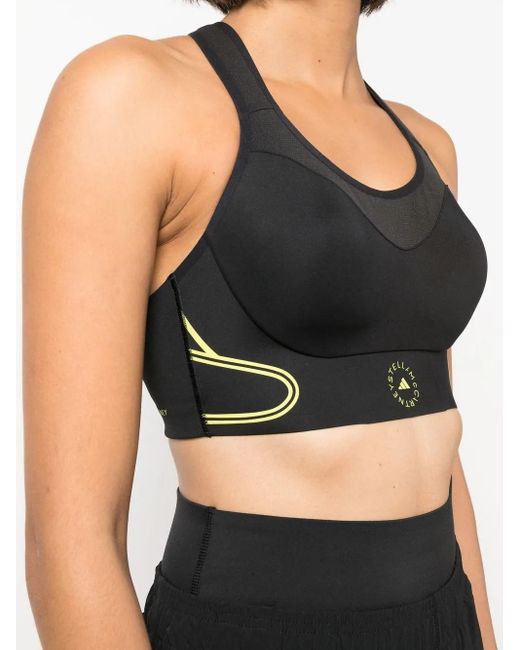Adidas By Stella McCartney Black Truepace Running Sports Bra