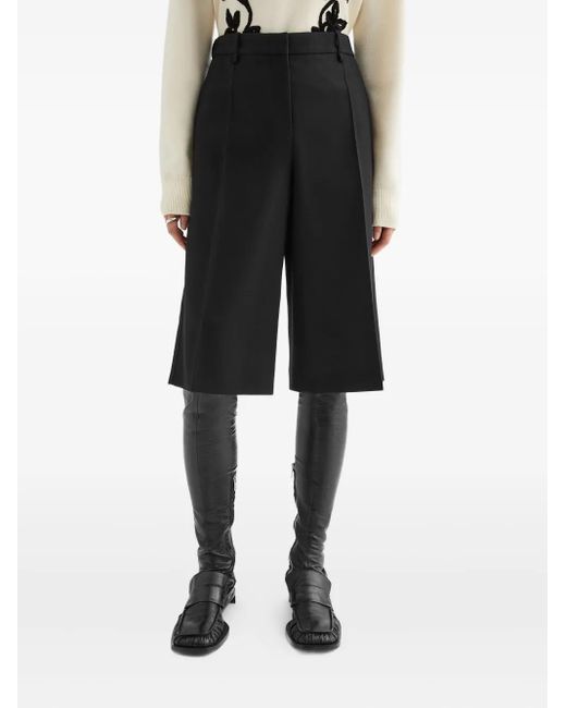 Jil Sander Black Wool Shorts