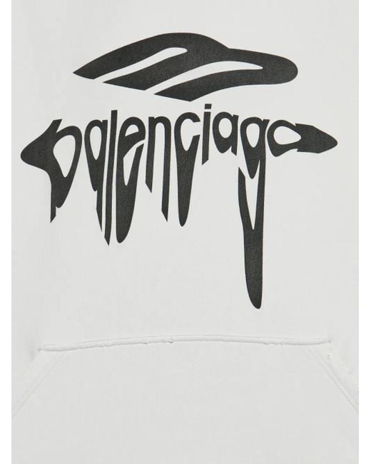 Balenciaga Gray 3B Liquified Hoodie for men