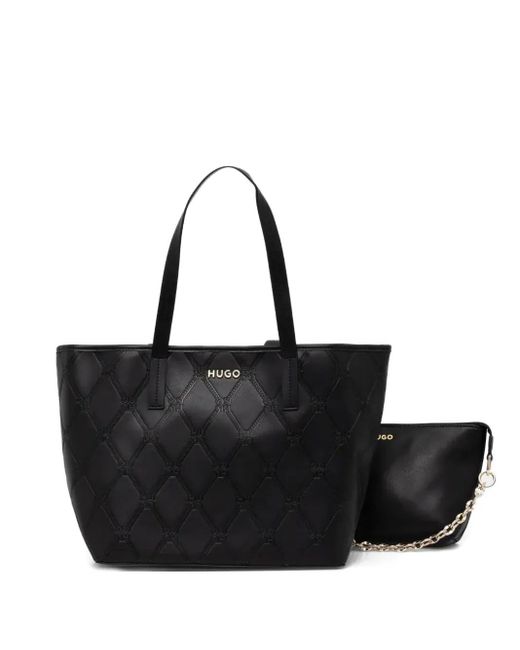 HUGO Black Tote Bag mit Logo-Schriftzug