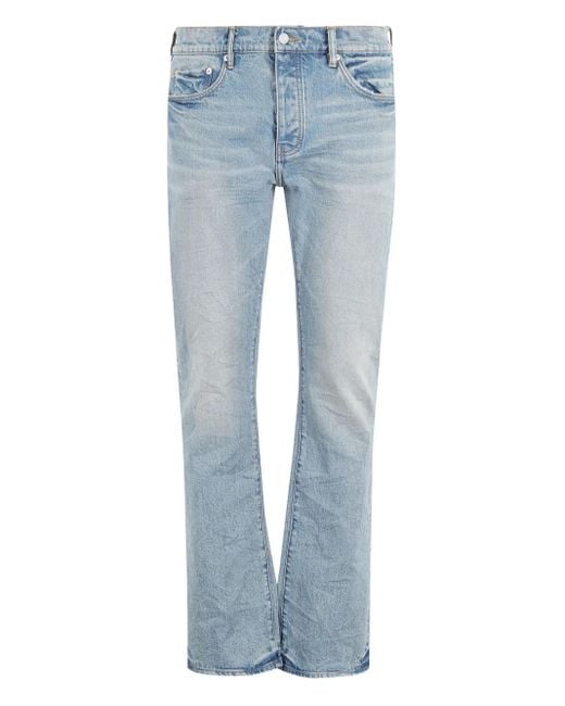Purple Brand Blue Logo-Patch Jeans for men