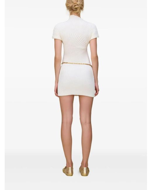 Cult Gaia White Luka Mini Dress