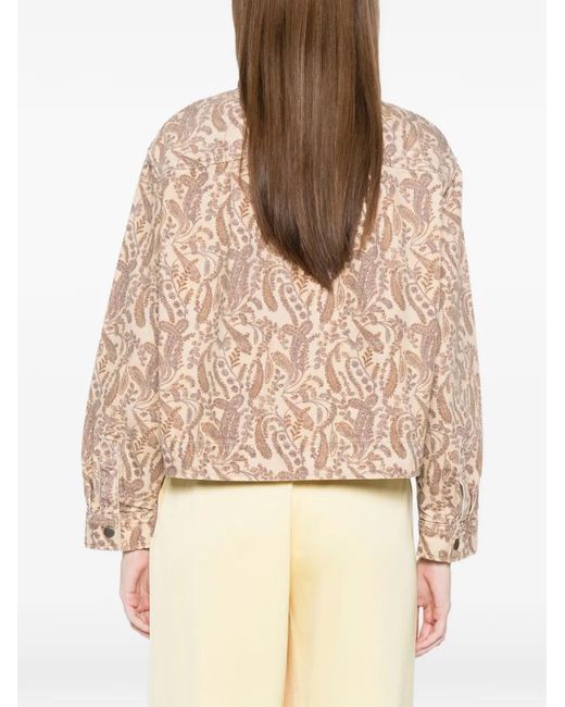 Ba&sh Natural Tullia Paisley Cotton Jacket