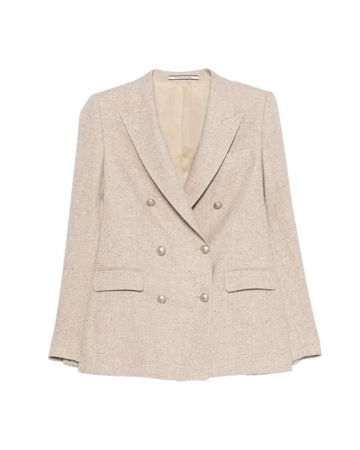 Tagliatore White Double-Breasted Jacket