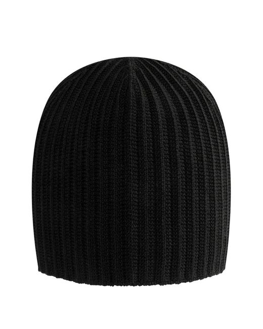 Homme Plissé Issey Miyake Black Penne Ribbed Beanie Hat for men