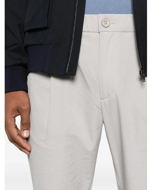 Herno White Pearl Polyester Pants for men