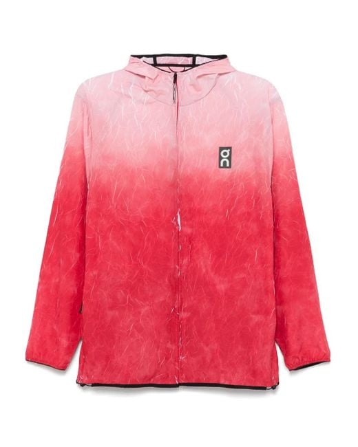 On Shoes Pink Pace Running Jacket for men