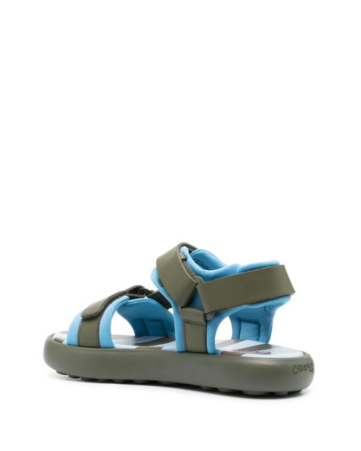 Camper Green Two-Tone Touch-Strap Sandals for men