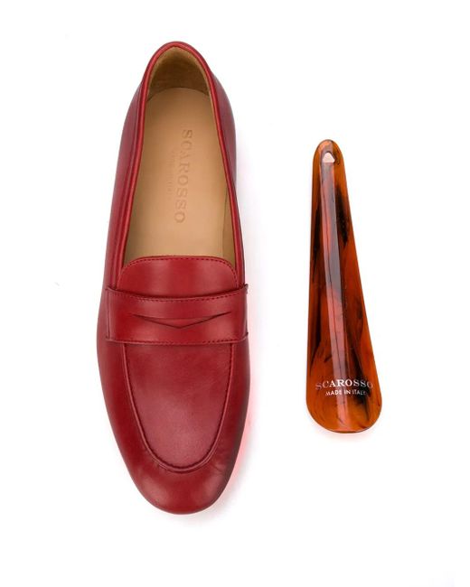 Scarosso Red Valeria Penny Loafers