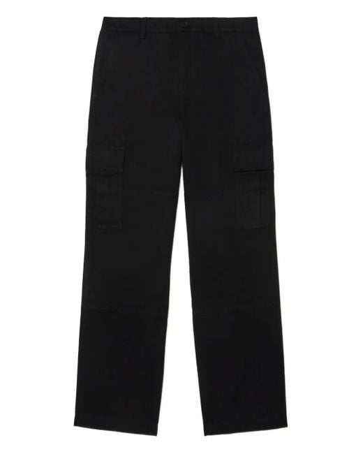 Lacoste Black Cotton Cargo Pants for men