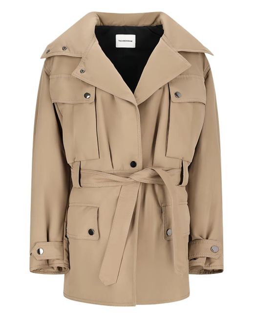 ANDAMANE Natural Belted Cargo-Pocket Jacket