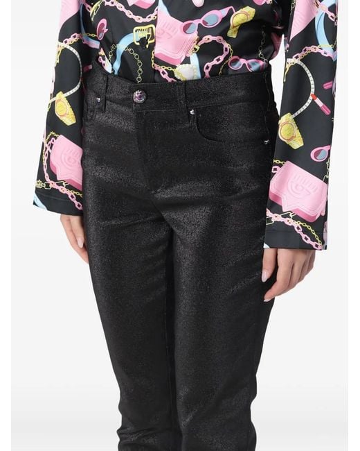 Chiara Ferragni Black Buttoned Trousers