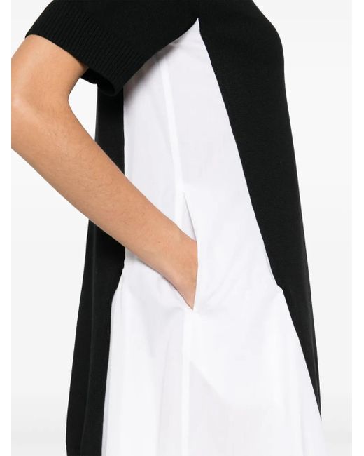 Sacai Black Poplin Dress