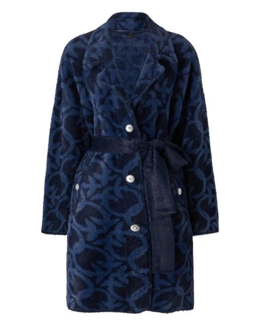 Pinko Jas Met Dubbele Rij Knopen En Ceintuur in het Blue