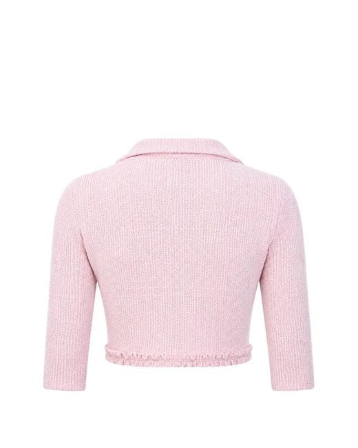 Devon Windsor Pink Brielle Buttoned Jacket