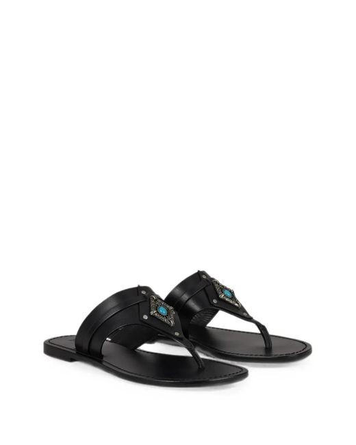 Ba&sh Black Tcor Flat Sandals