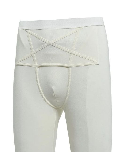 Rick Owens Gray Pentagram-Detail Thermal Leggings for men