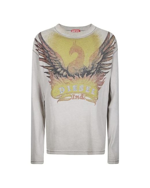 DIESEL Gray T-Hilary Long-Sleeved T-Shirt