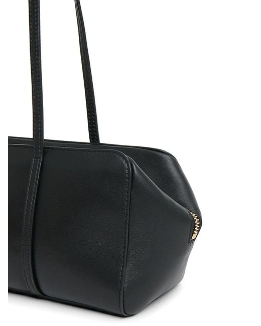 Mansur Gavriel Black Filo Leather Shoulder Bag