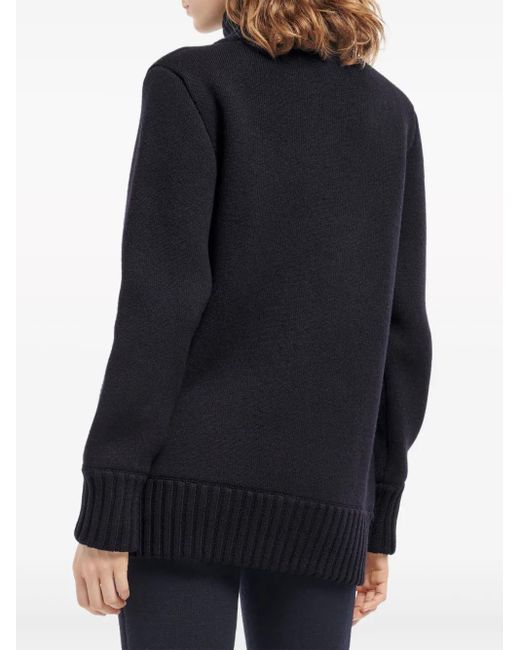 Barrie Blue Buttoned Cashmere-Blend Cardigan