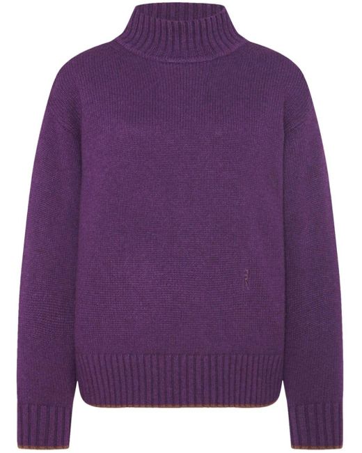 Rosetta Getty Purple X Violet Getty Wool-cashmere Jumper