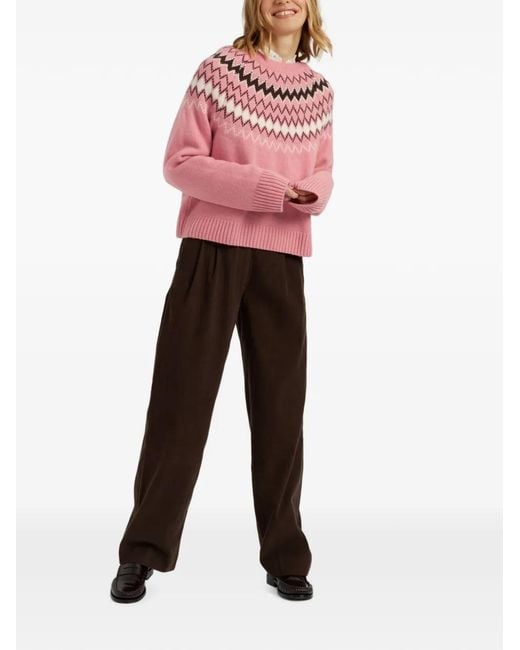 Chinti & Parker Pink Pull Fair Isle