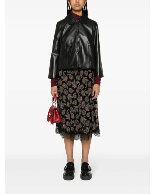 Ba&sh Black Mylos Leather Jacket