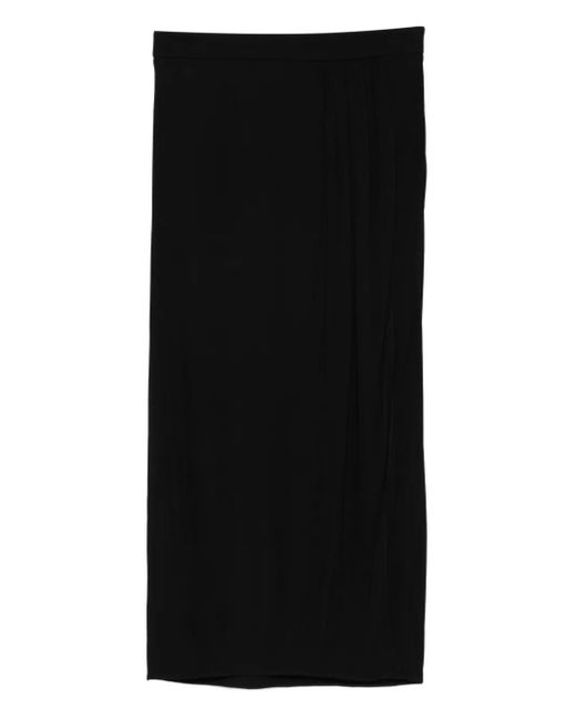 Tom Ford Black Draped Midi Skirt