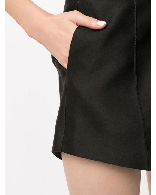 Macgraw Black Poet Pleat-Detail Shorts