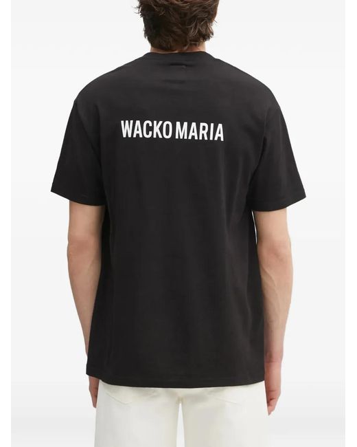 Wacko Maria Black High Times Logo-Print T-Shirt for men