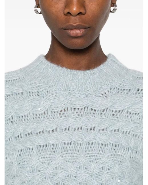 Maglione Con Lavorazione Intrecciata di Eleventy in Blue