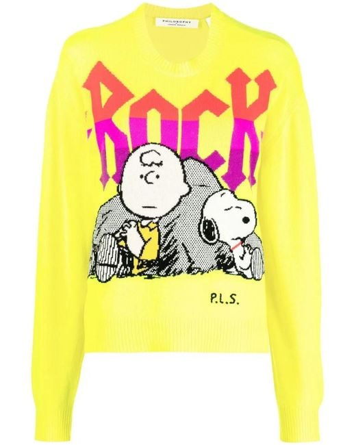 Philosophy Di Lorenzo Serafini Pink X Peanuts Cartoon Jumper