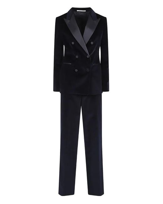 Tagliatore Black Double-Breasted Suit
