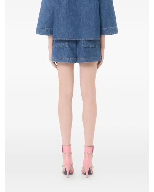 Valentino Garavani Blue Denim Chambray Shorts