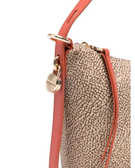Bolso Shopper Con Asa Estampada Borbonese de color Natural