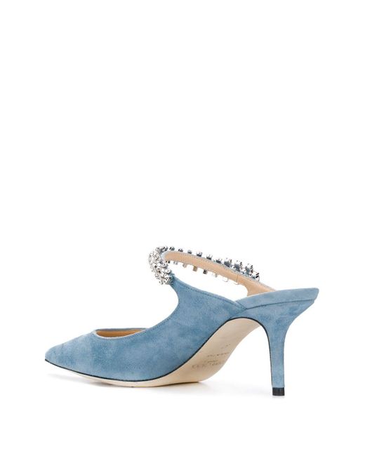 jimmy choo bing 65 embellished suede mules