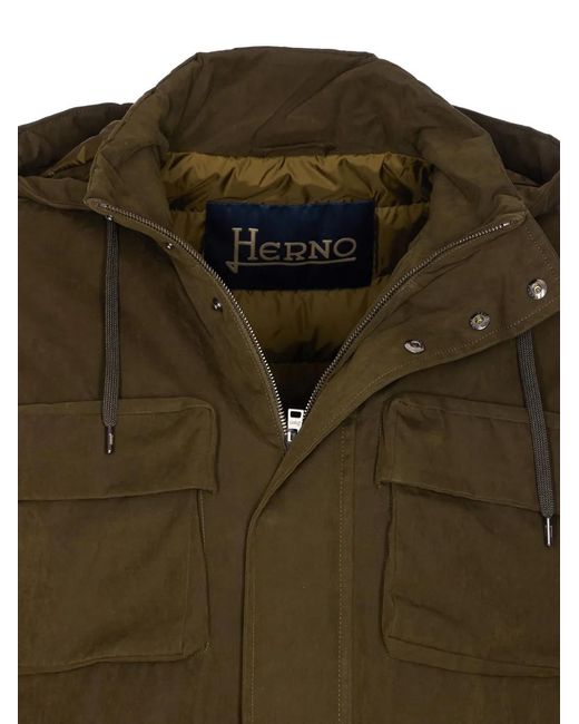 Herno Green Coats for men