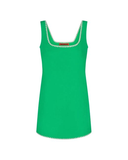 Simon Miller Green Sahara Embroidered Shift Mini Dress