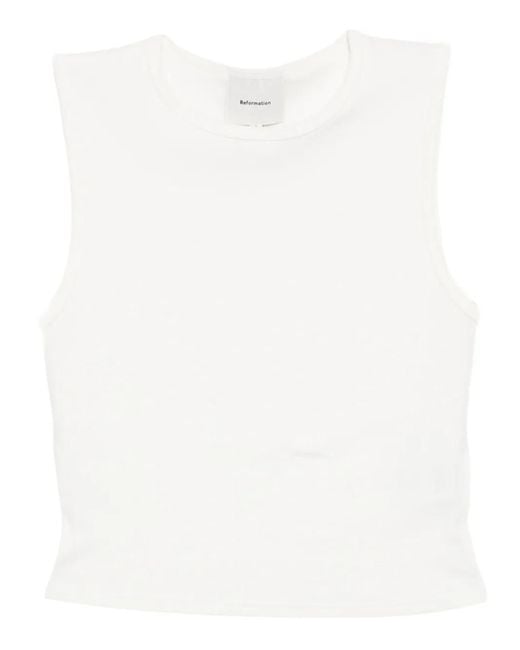 Reformation White Ryland Top