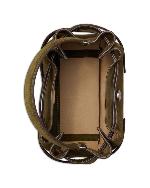 Tory Burch Green Romy Suede Bucket Bag