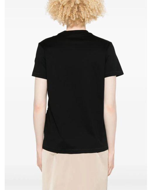 Moncler Black Beaded Cotton T-Shirt