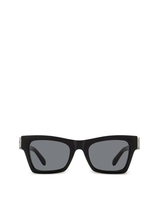 Ferragamo Eyewear Black Rectangle-Frame Sunglasses