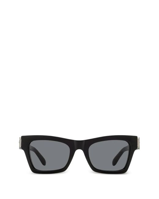 Ferragamo Eyewear Black Rectangle-Frame Sunglasses