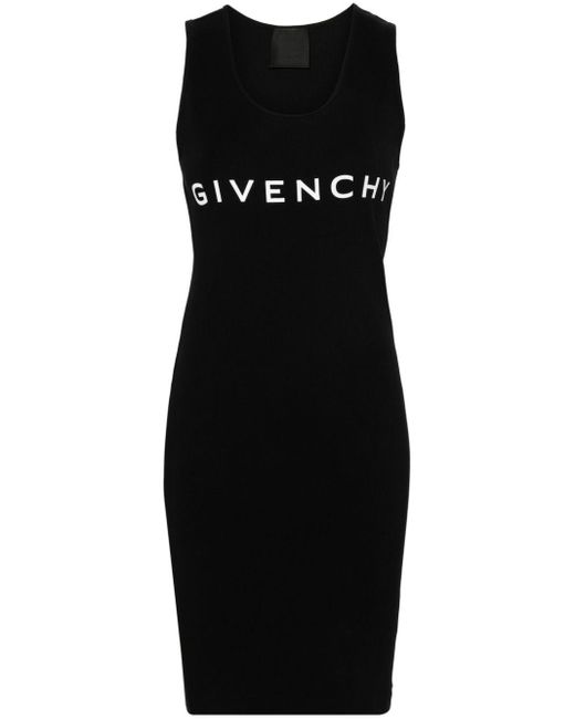 Givenchy Black Archetype Logo-print Tank Dress