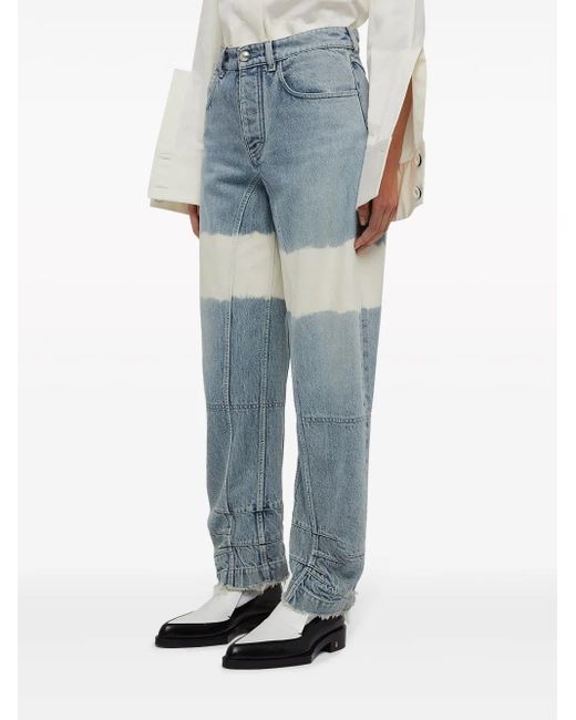 Jil Sander Gray Jeans With A Bleaching Effect