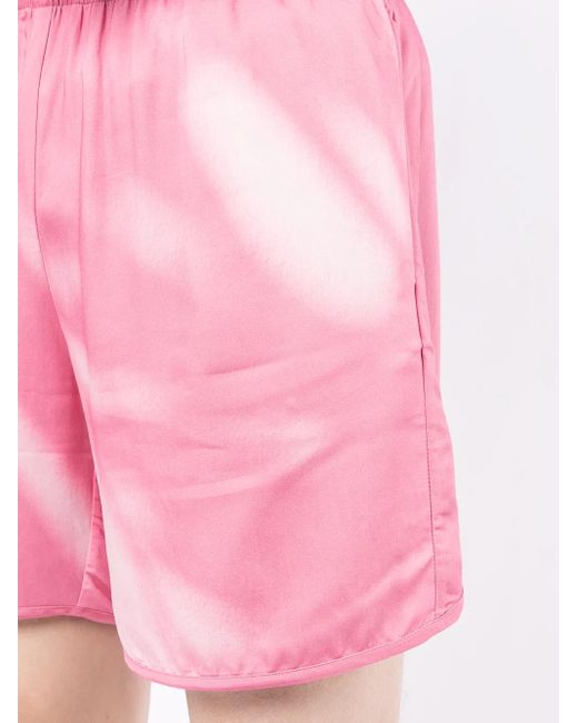 BLUE SKY INN Pink Washed-Print Elasticated Shorts for men