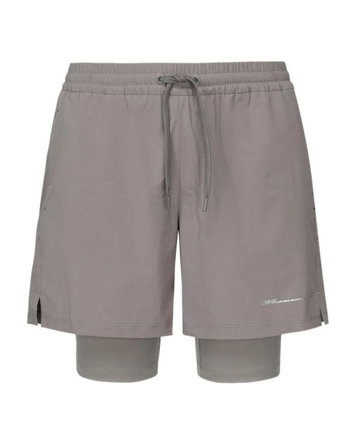Herno Shorts Met Logoprint in het Gray voor heren